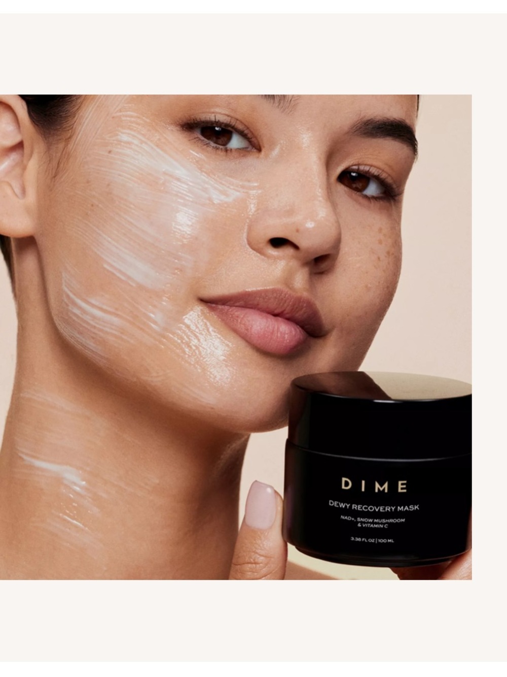 NIB DIME Dewy Recovery Mask — Hydrating Night Mask in Black